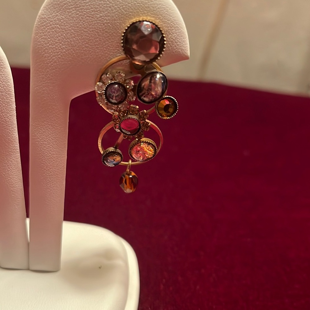 Complex, unusual gear earrings